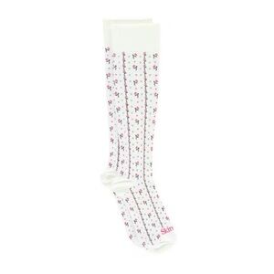 SKIMS White Floral Patterned Compression Socks.